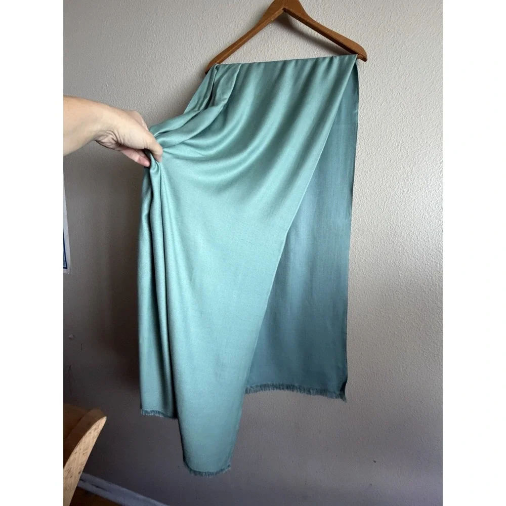 Collection Eighteen 50% Silk 50% Modal Seafoam Green Scarf Transition Boho Layer